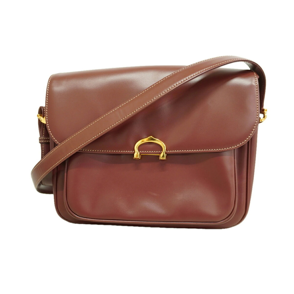 Cartier Must Shoulder Bag, Leather, Bordeaux, Women's
